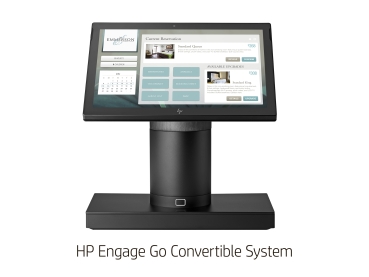 Blick auf den Tablet PC eingedockt im Standfuß